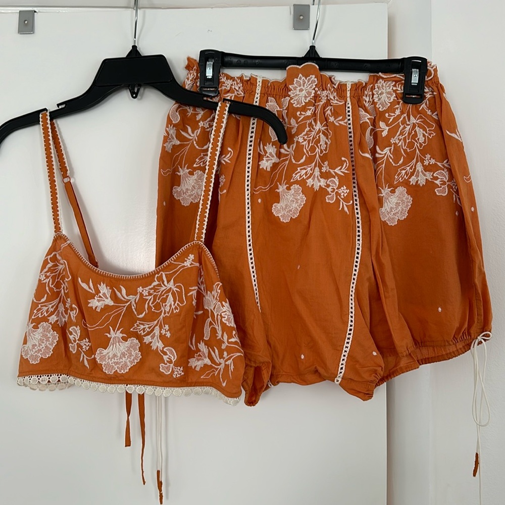 Free People Floral Two Piece set
